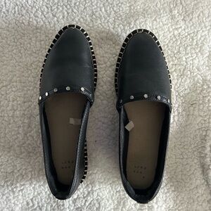 Black Studded Loafers